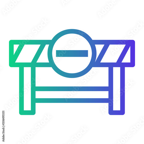road Line Gradient Icon