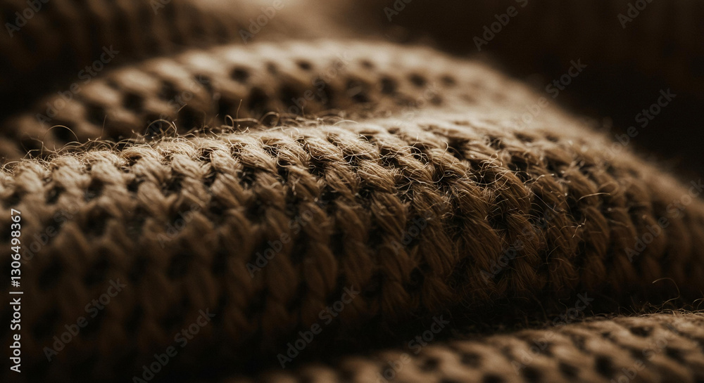 custom made wallpaper toronto digitalClose up Texture of Brown Knit Fabric Detailed Yarn Pattern Warm Cozy Winter Apparel