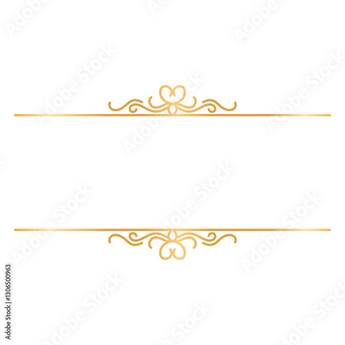 Elegant Line Art Dividers and Ornaments for Wedding Invitation Card
