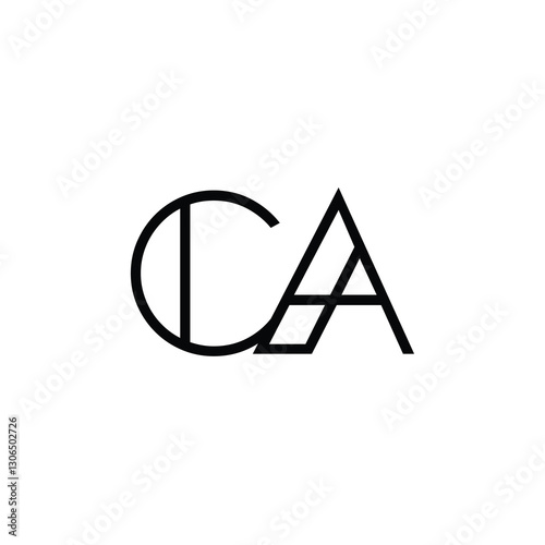 CA monogram logo design letter text name symbol monochrome logotype alphabet character simple logo