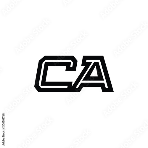 CA monogram logo design letter text name symbol monochrome logotype alphabet character simple logo