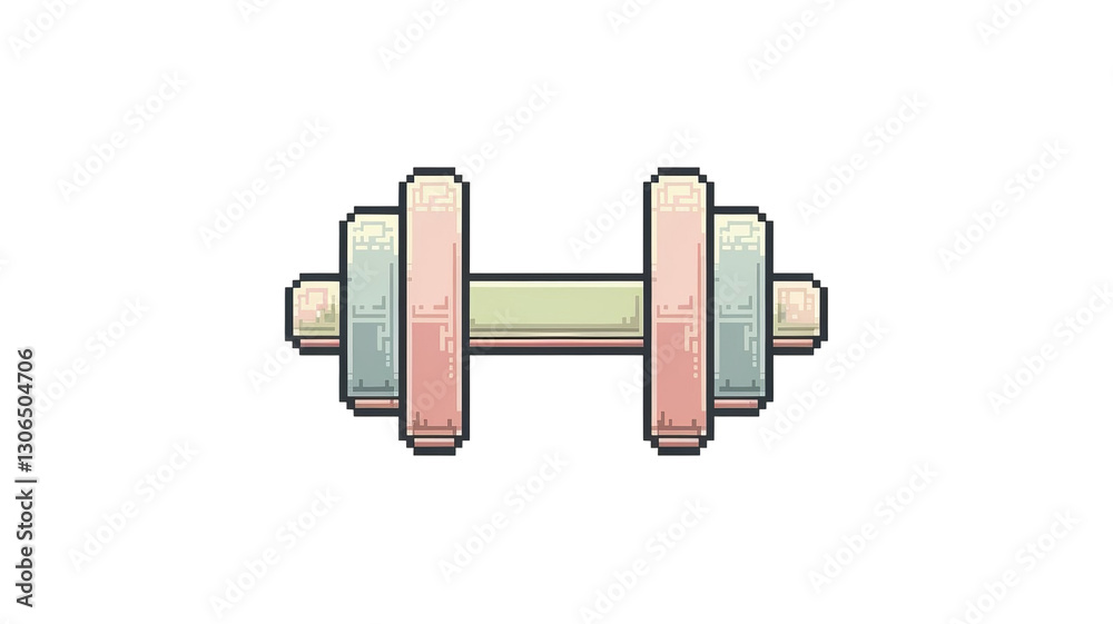 Fototapeta premium a dumbbell illustrated for fitness and exercise. isolated on transparent background 
