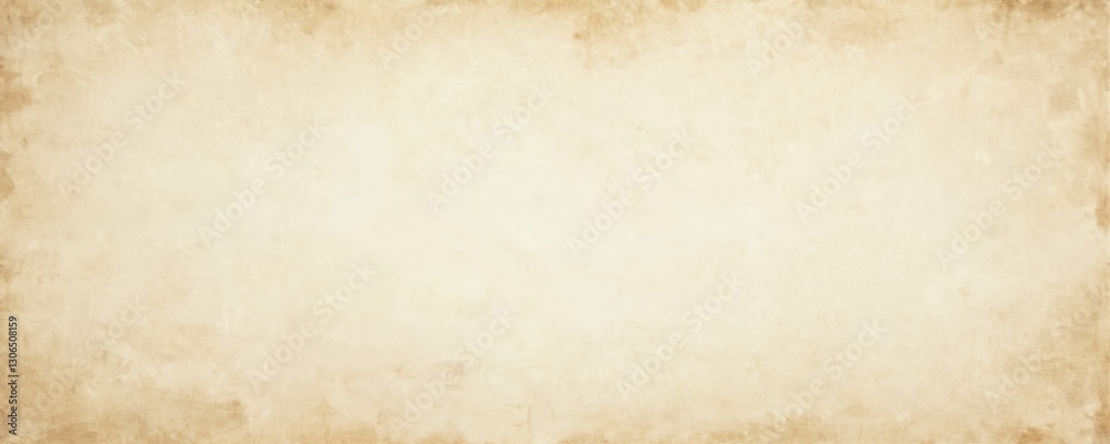 Obraz premium Old paper texture. Beige, brown grunge surface. Vintage parchment background with dark borders. Retro banner, horizontal panorama with empty blank space. Aged canvas material, rustic design, ancient