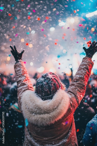 Winter Festival Celebration: A Snowy Night of Joy and Festivities