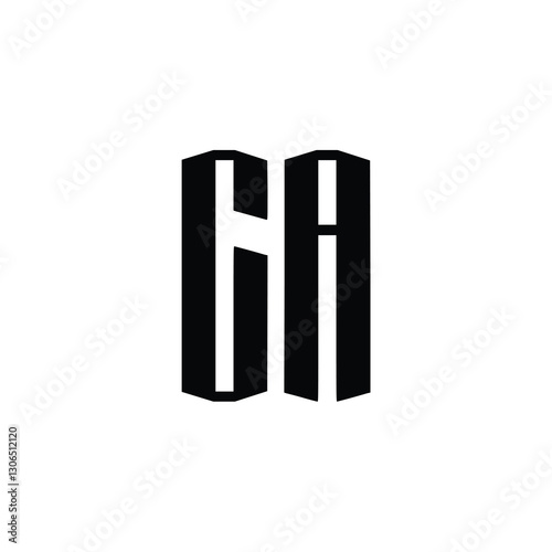 CA monogram logo design letter text name symbol monochrome logotype alphabet character simple logo