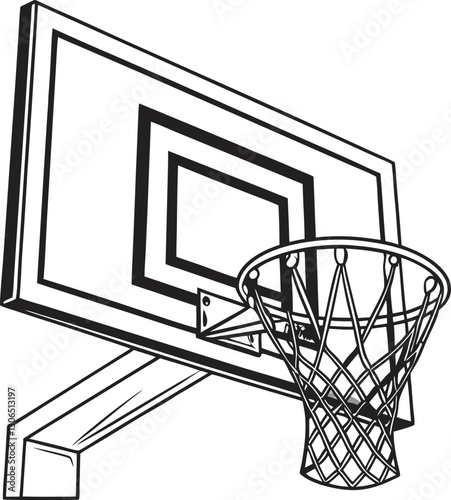 basketball hoop and ball