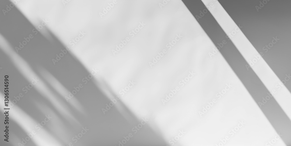 Soft shadows overlay of leaves through a window on a wall. Isolated brush on transparent background. Generative ai