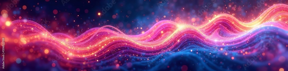 Obraz premium An ethereal design of colorful energy waves flowing seamlessly, motion, abstract