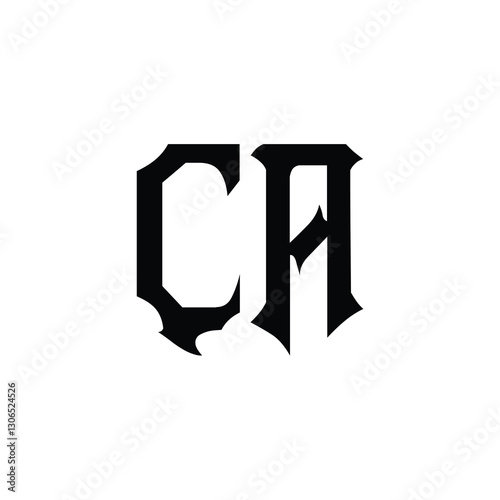 CA monogram logo design letter text name symbol monochrome logotype alphabet character simple logo