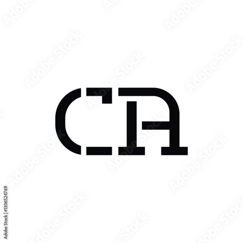 CA monogram logo design letter text name symbol monochrome logotype alphabet character simple logo