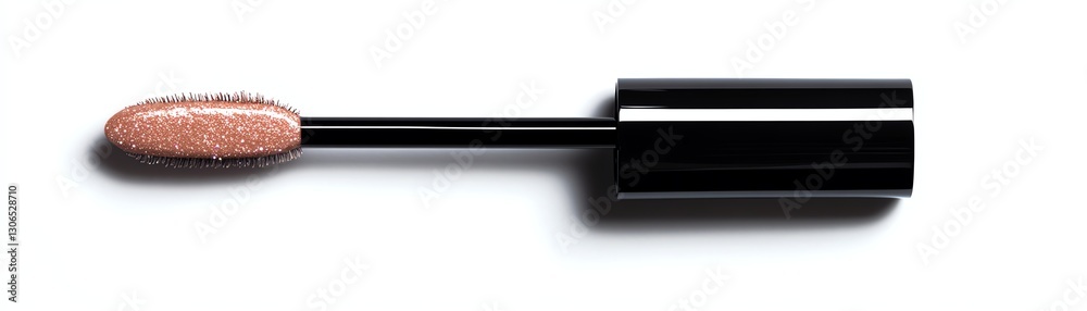 Lip gloss applicator with a shiny finish on a white isolated background Lip gloss applicator with a shiny finish on a white isolated background