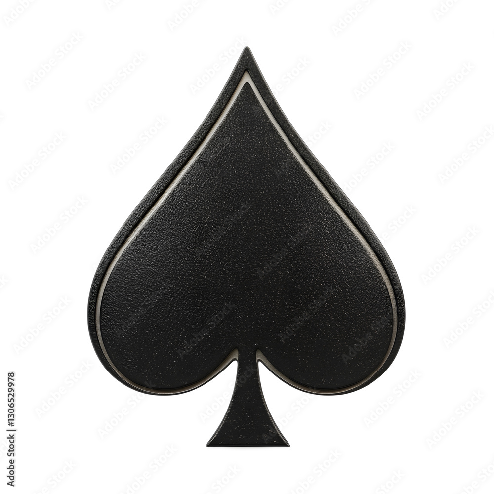 Black Spade Symbol in Minimalist Design Black Spade Symbol in Minimalist Design