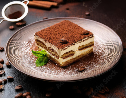 Tiramisu with Cocoa Dusting 
