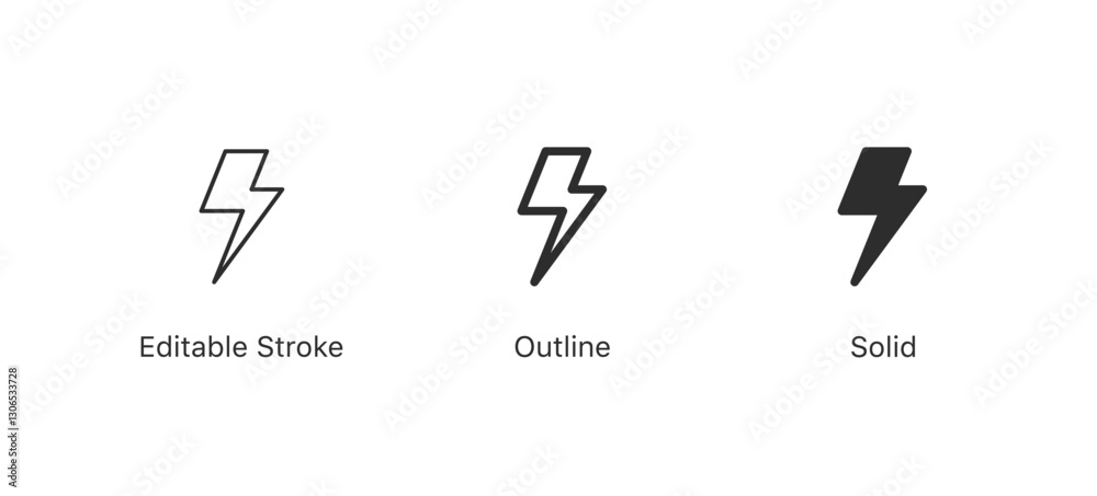 thunder bolt flash icon, flash lightning bolt icon - Electric power icon symbol - Power energy icon sign in filled, thin, line, outline and stroke style for apps and website thunder bolt flash icon, flash lightning bolt icon - Electric power icon symbol - Power energy icon sign in filled, thin, line, outline and stroke style for apps and website