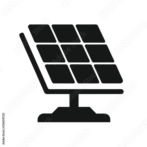 power solar panel energy with sunlight silhouette,power solar panel icon vector