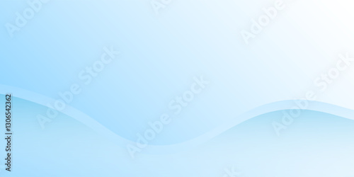 Vector white wavy glowing lines on a blue background. Futuristic digital high-technology abstract