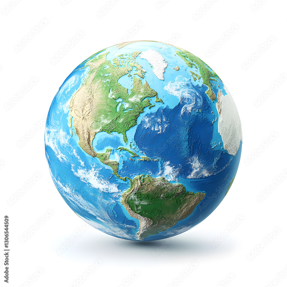 3d Blue planet earth isolated on white background 3d Blue planet earth isolated on white background