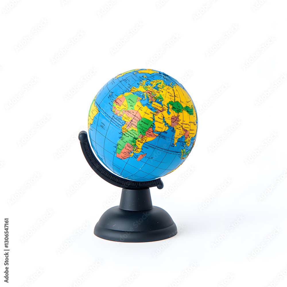 Earth globe showing the continents and oceans of the Earth isolated on white background Earth globe showing the continents and oceans of the Earth isolated on white background