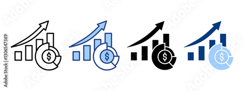 Market Share Simple Icon Vector Illustration Concept