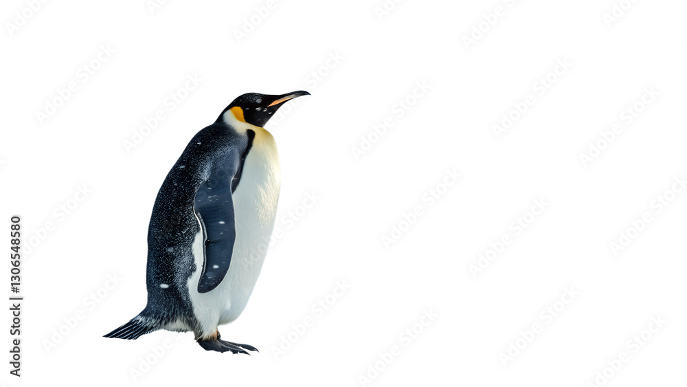 Fototapeta premium Penguin isolated on transparent background PNG 