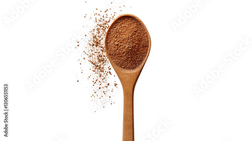 Teff grain spoon isolated on a white background 