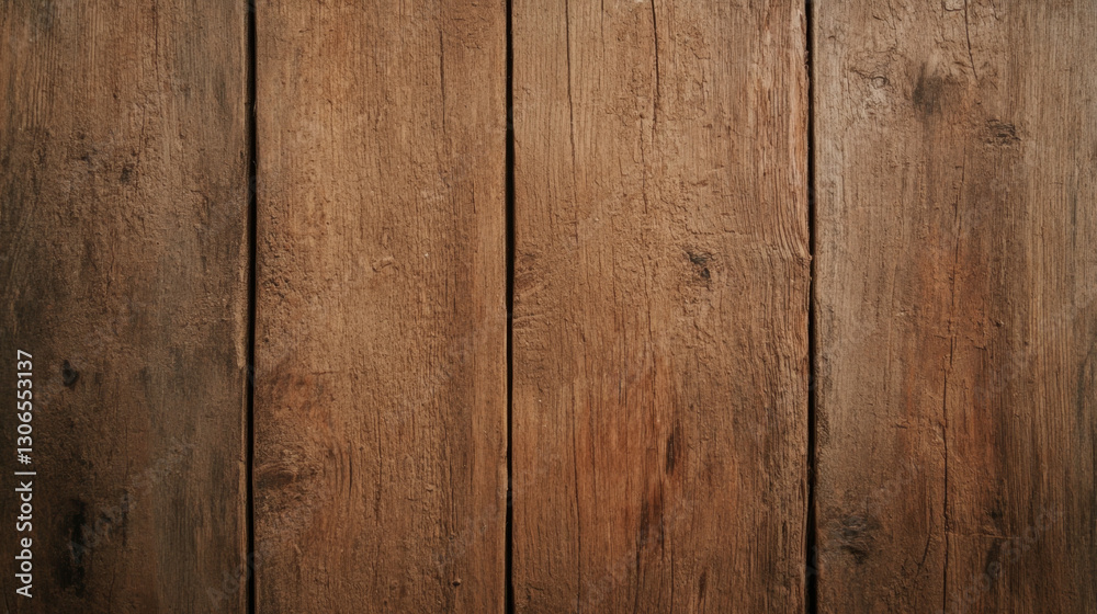 Naklejka premium Rustic wooden background with textured planks, ideal for various design projects. warm tones and natural imperfections add character and charm to any setting