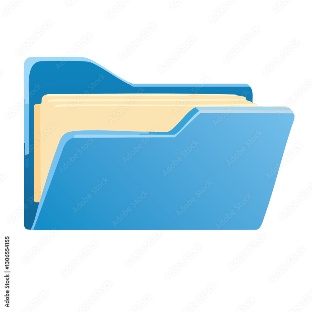 blue file folder with document vector icon design blue file folder with document vector icon design