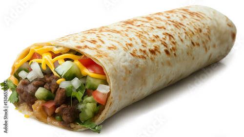 Burrito isolated on a white background