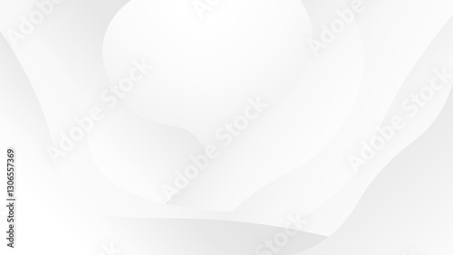 Abstract Layered White Background With Elegant Wavy Composition