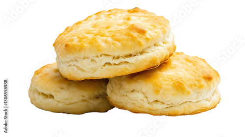 Classic White Biscuits isolated on a white background