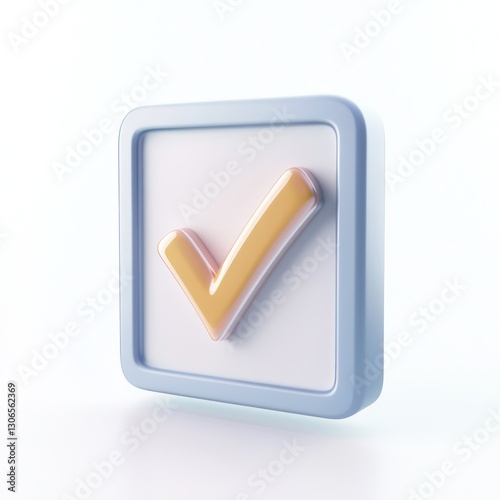 Sleek, white background checkbox selection icon.