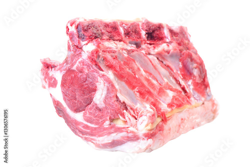 Obraz na płótnie Lamb meat isolated on white w salonie
