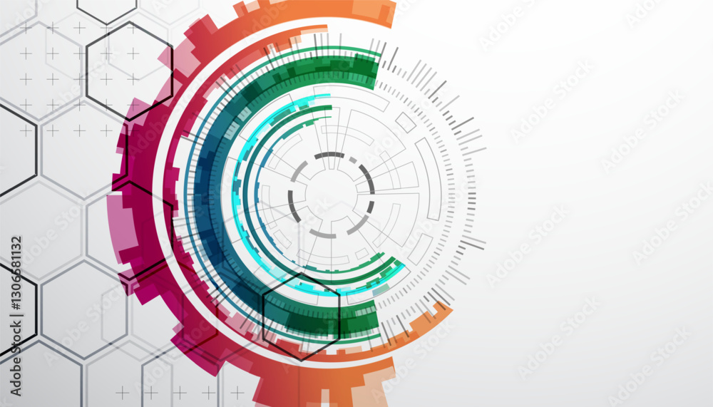 Abstraction on the theme of tech circles. Scientific and technological background. Vector background. Abstraction on the theme of tech circles. Scientific and technological background. Vector background.