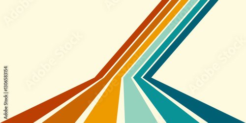 Vintage striped backgrounds, posters, banner samples retro colors 1970s 1900s 70s 80s 90s. Retro vintage style 70s striped background poster lines. Shapes vector design graphic 1980s.