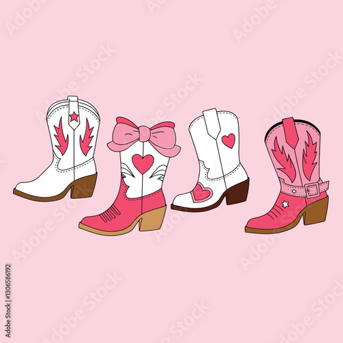 Cute Pink Cowboy Boots
