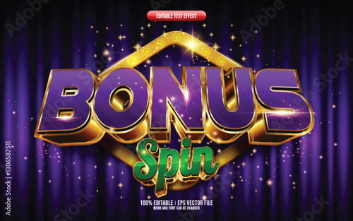 Bonus Spin 3D editable text effect