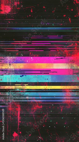 VHS glitch texture, video game graphics
