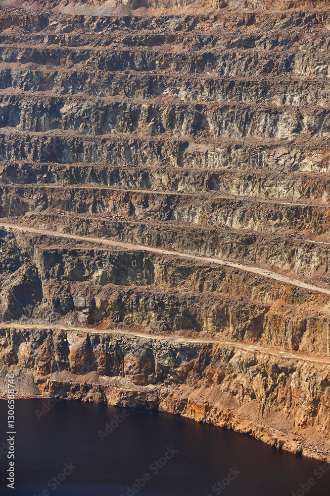 Open cast minery. Corta Atalaya. Minas de Riotinto. Andalucia, Spain