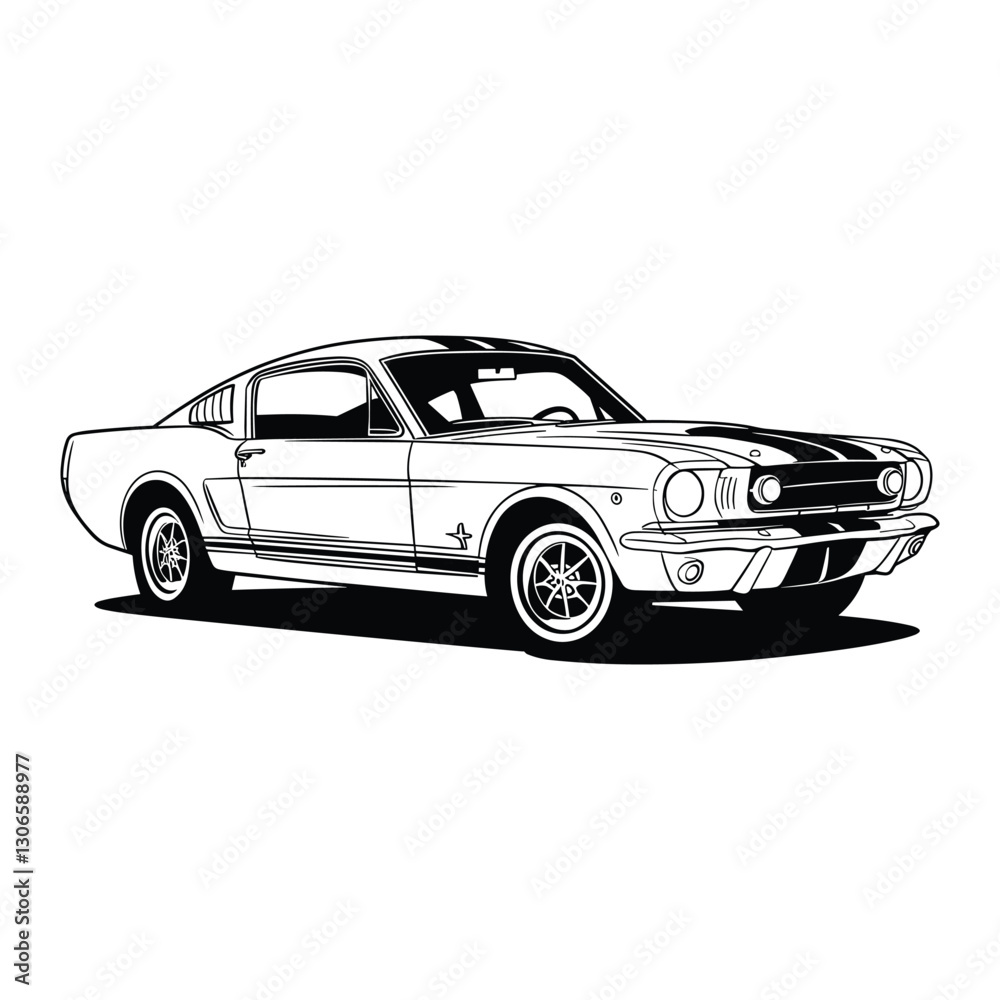 Obraz premium Classic Car Illustration