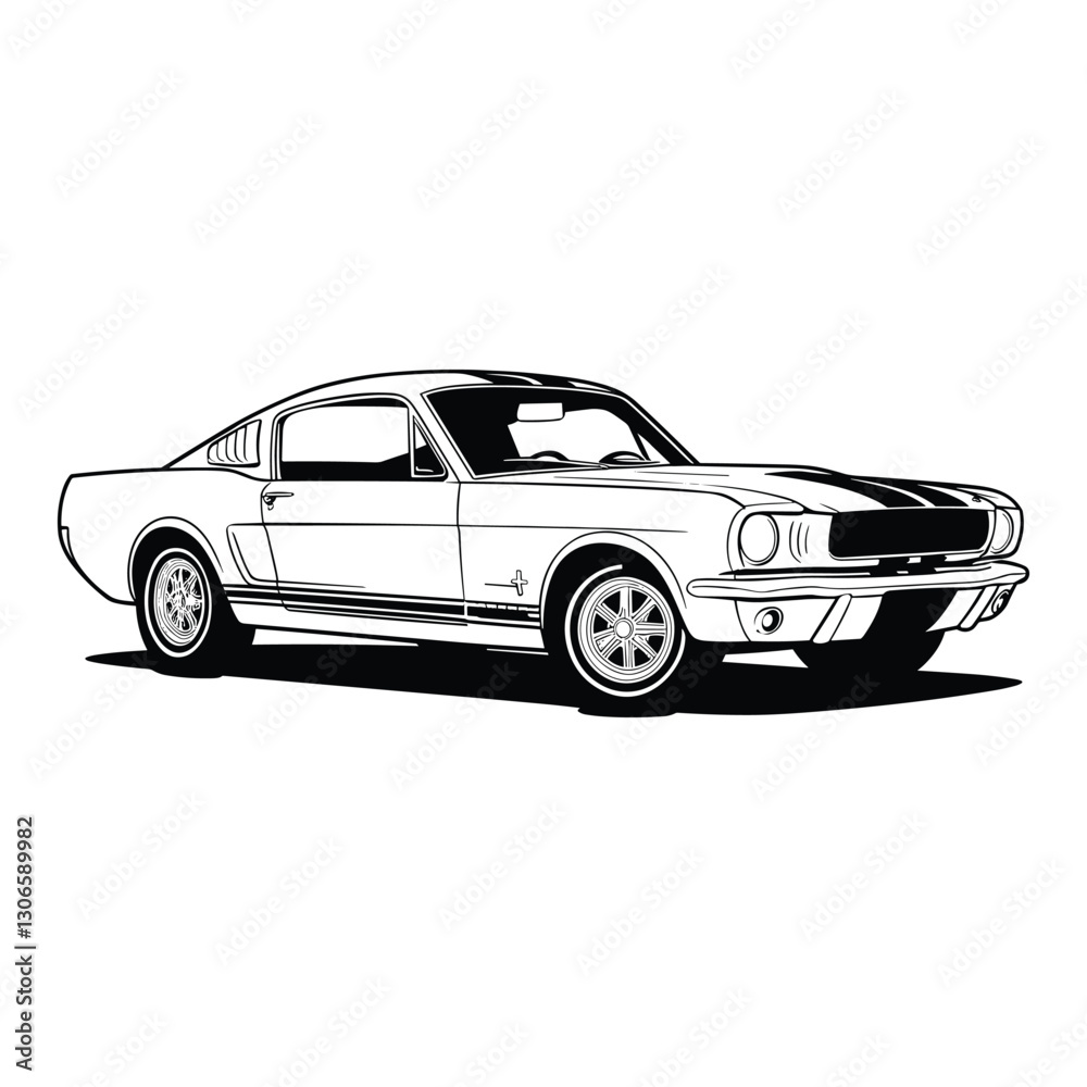 Naklejka premium Classic Car Illustration