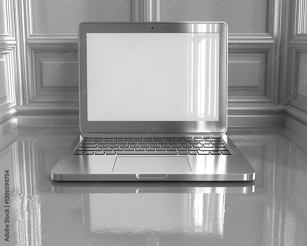 A sleek laptop computer rests on a polished wooden table in a cozy room, surrounded by soft lighting and decorative plants, creating a warm and inviting workspace atmosphere. A sleek laptop computer rests on a polished wooden table in a cozy room, surrounded by soft lighting and decorative plants, creating a warm and inviting workspace atmosphere.