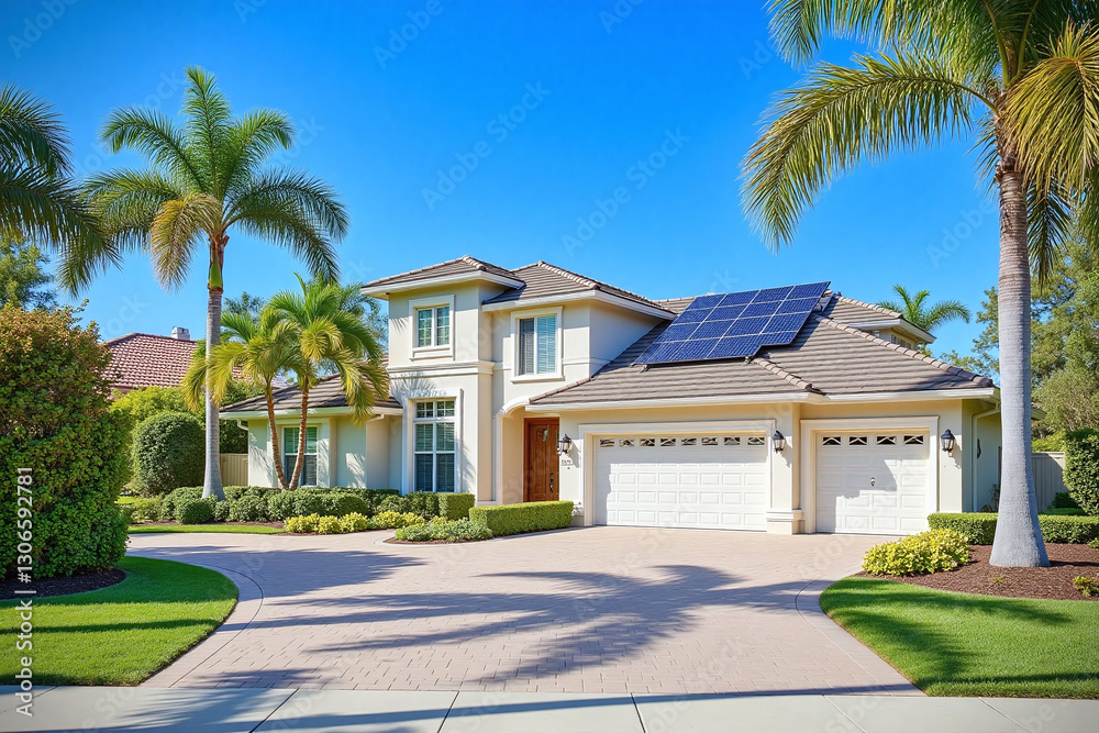 house with solar panels on the roof house with solar panels on the roof