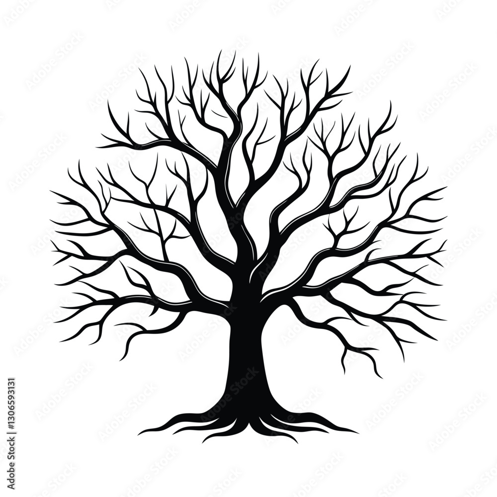 Obraz premium vector tree silhouette vector illustrator