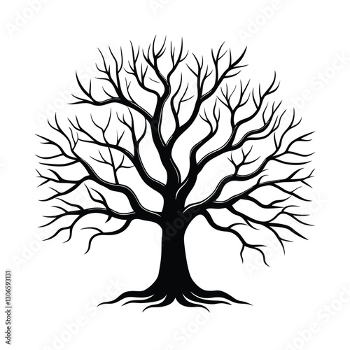 vector tree silhouette vector illustrator
