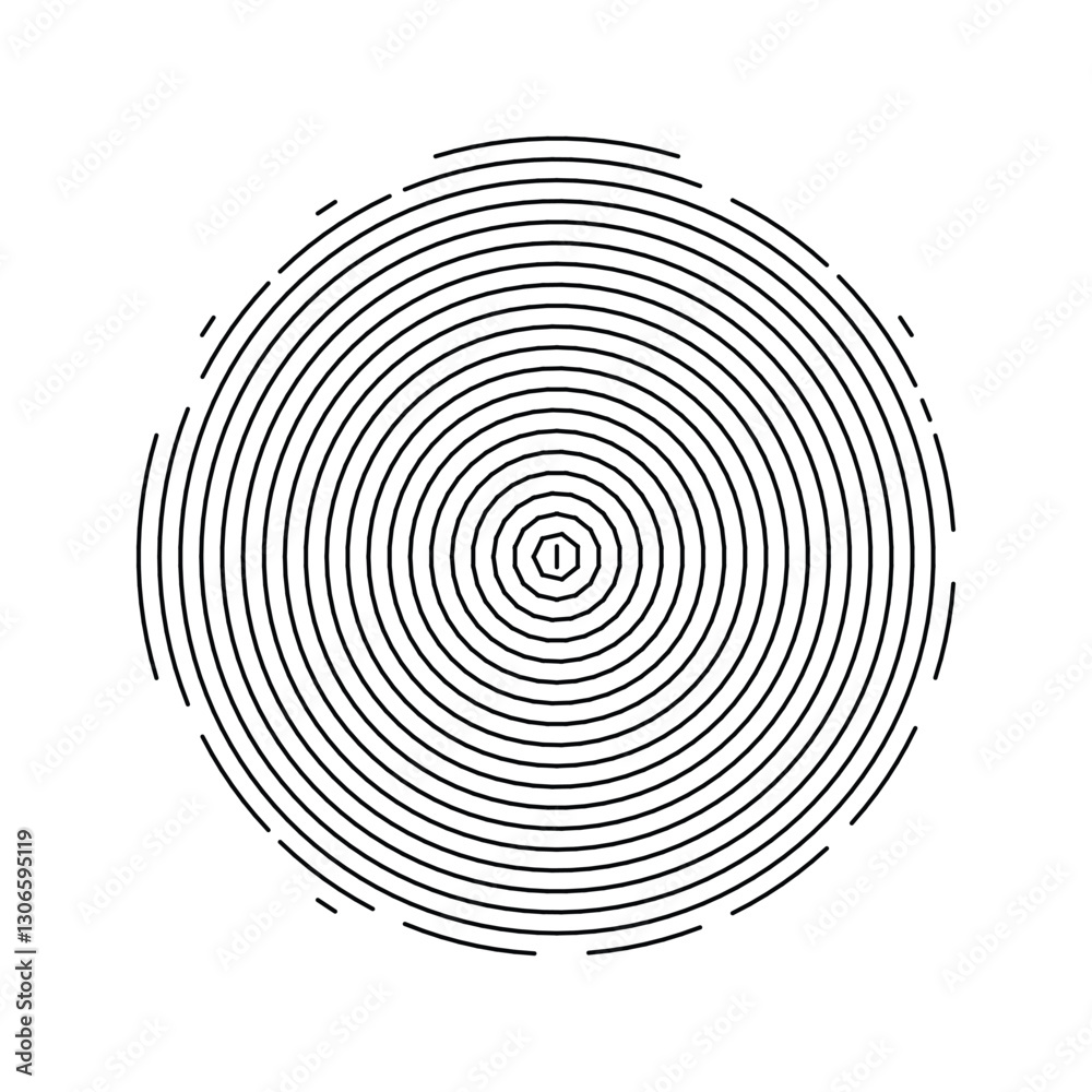Fototapeta premium Vector abstract wavy halftone shape. Isolated pop art dotted texture