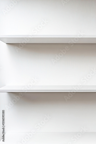 Wallpaper Mural Empty white shelves offer a minimalist design space for interior decoration ideas Torontodigital.ca