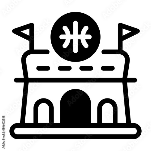This Stadium icon is suitable for Basketball, Sport Event, etc