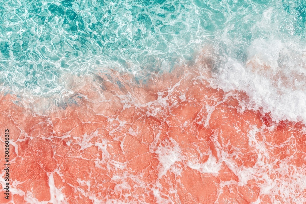 Fototapeta premium View from the top of an abstract wavy background that includes sand and a color filter