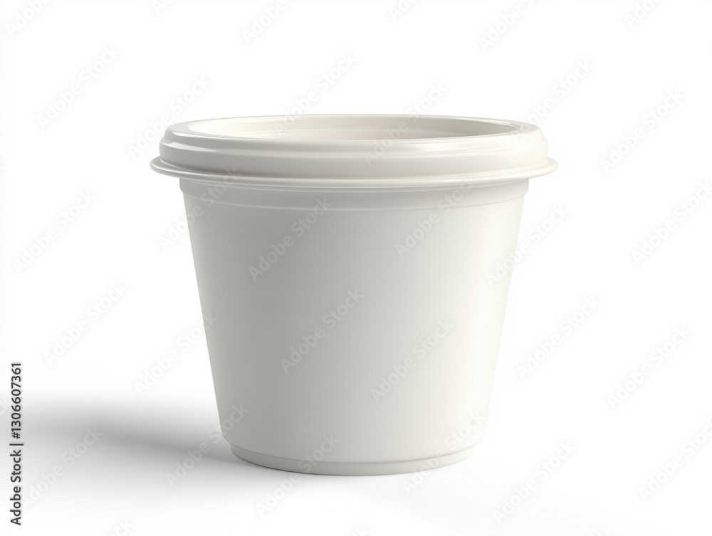Plain white disposable cup on a simple background Plain white disposable cup on a simple background