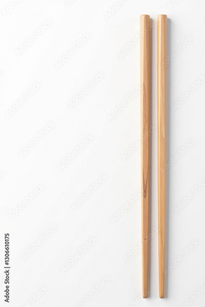 Pair of brown wooden chopsticks isolated on white , dining, texture Pair of brown wooden chopsticks isolated on white , dining, texture